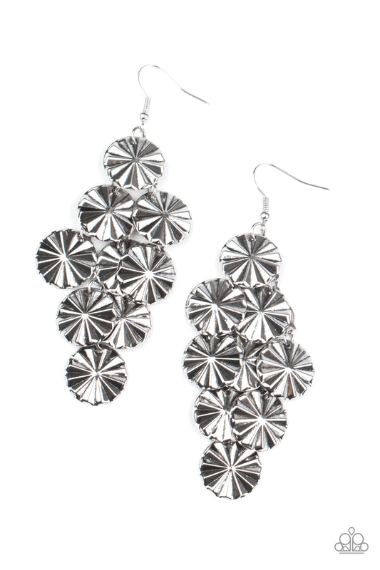 Star Spangled Shine - Silver Earrings - Paparazzi Earrings