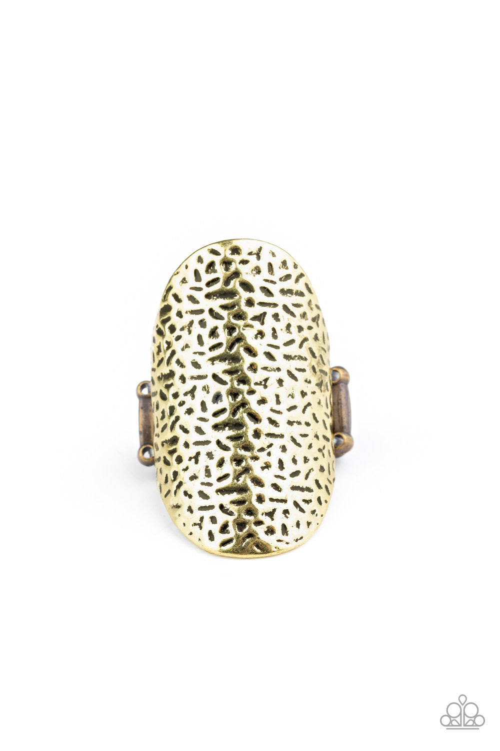 Glyphs - Brass - Paparazzi Ring