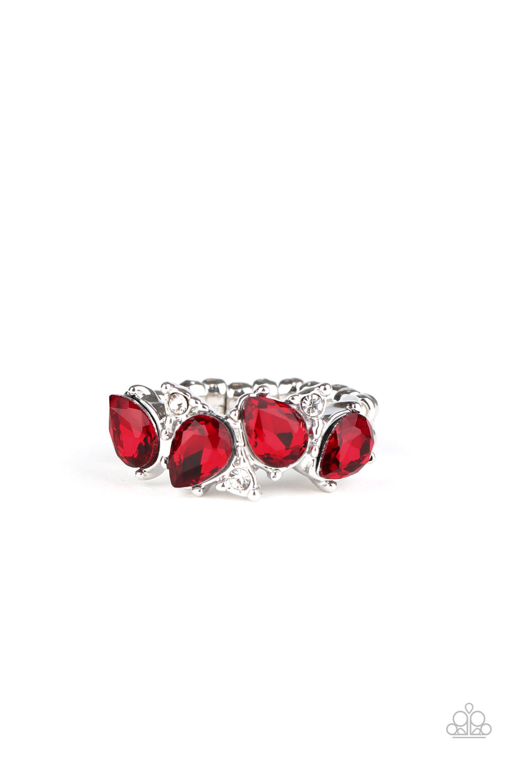 Majestically Modern - Red - Paparazzi Ring