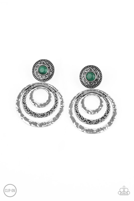 Bare Your Soul - Green - Paparazzi Earrings