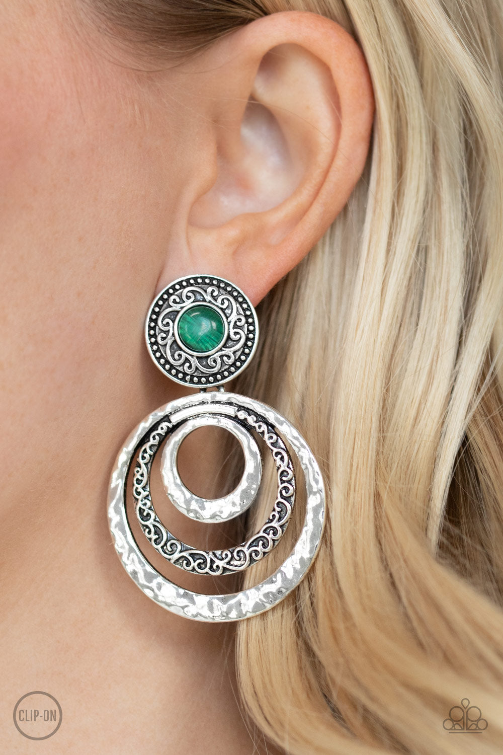 Bare Your Soul - Green - Paparazzi Earrings