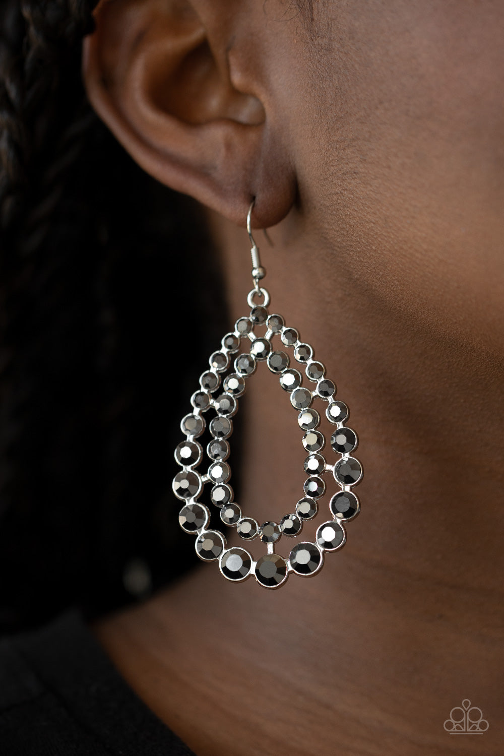 Glacial Glaze - Silver - Paparazzi Earrings