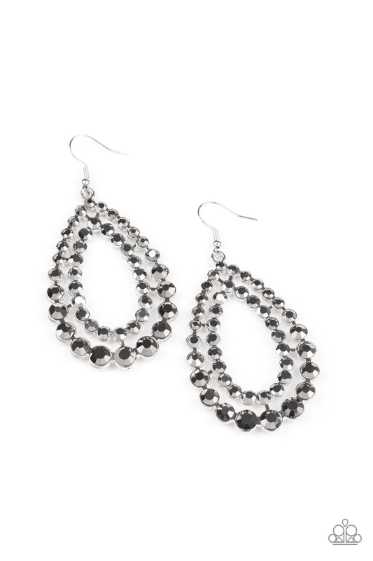 Glacial Glaze - Silver - Paparazzi Earrings