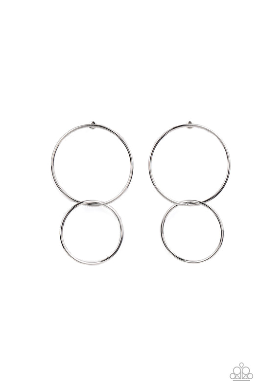 City Simplicity - Silver - Paparazzi Earrings