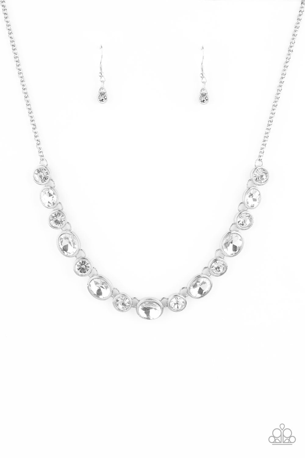 Girls Gotta Glow - White - Paparazzi Necklace (LOP)