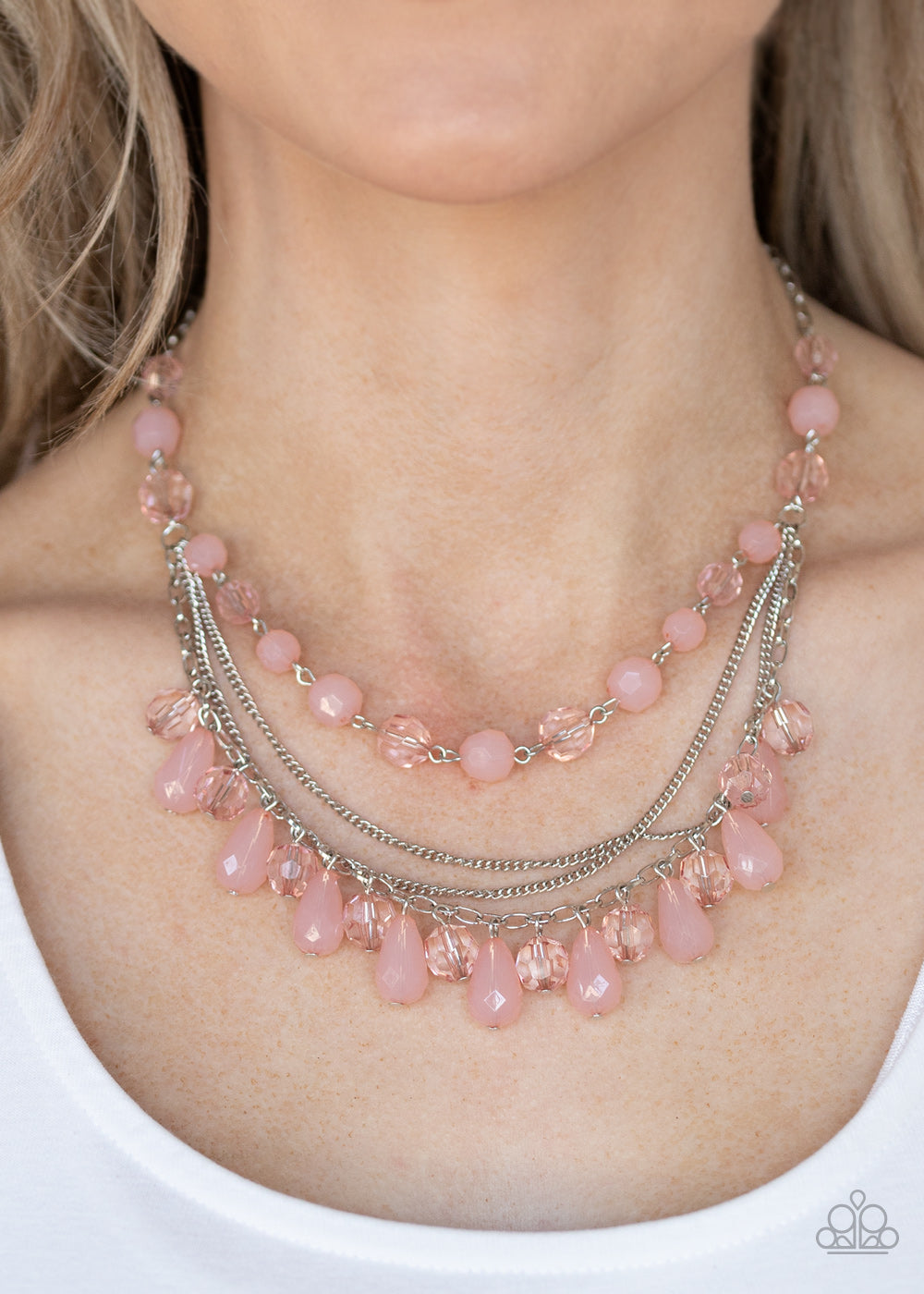 Awe-Inspiring Iridescence - Pink - Paparazzi Necklace