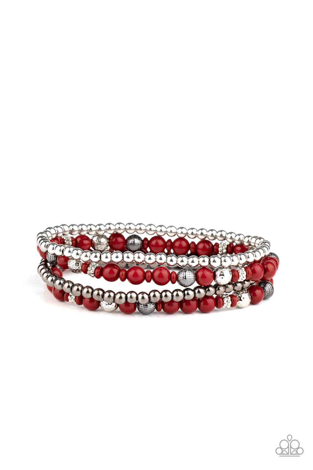 Stacked Style Maker - Red Stretch Bracelet