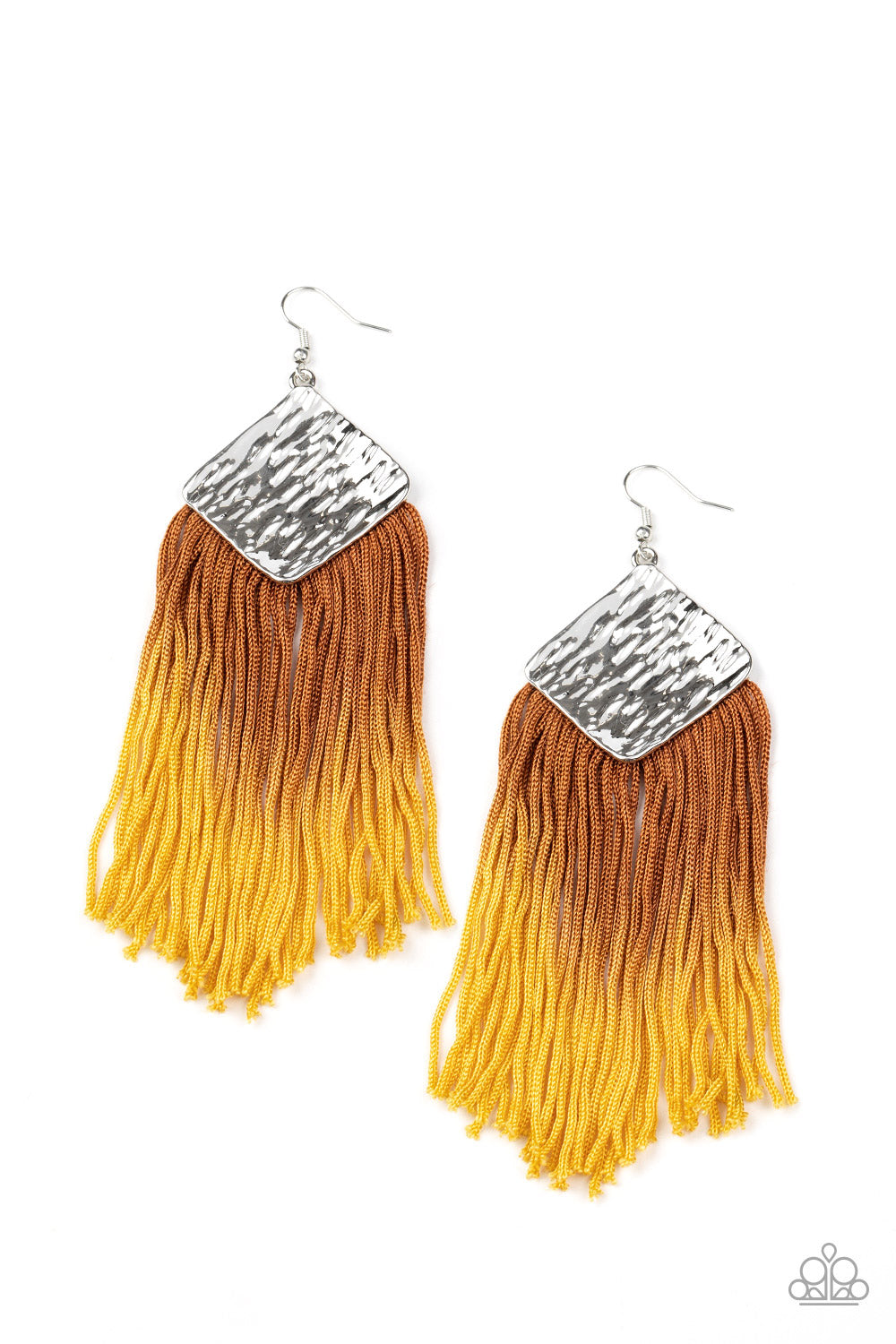Dip The Scales - Yellow - Paparazzi Earrings