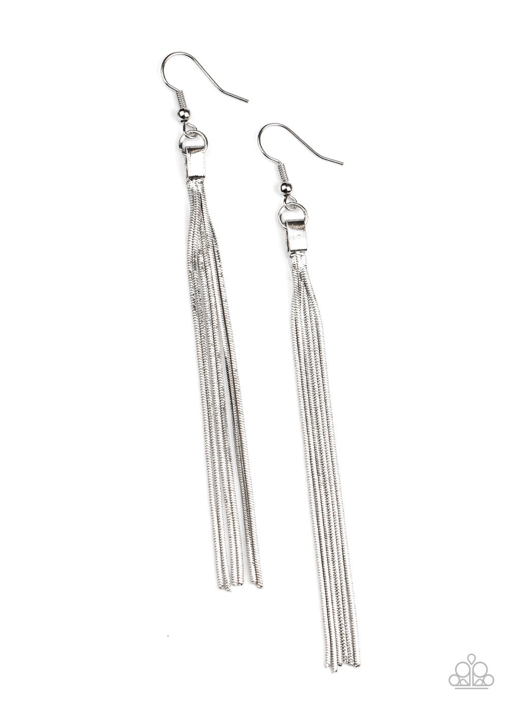 Swing Into Action - Silver - Paparazzi Earrings