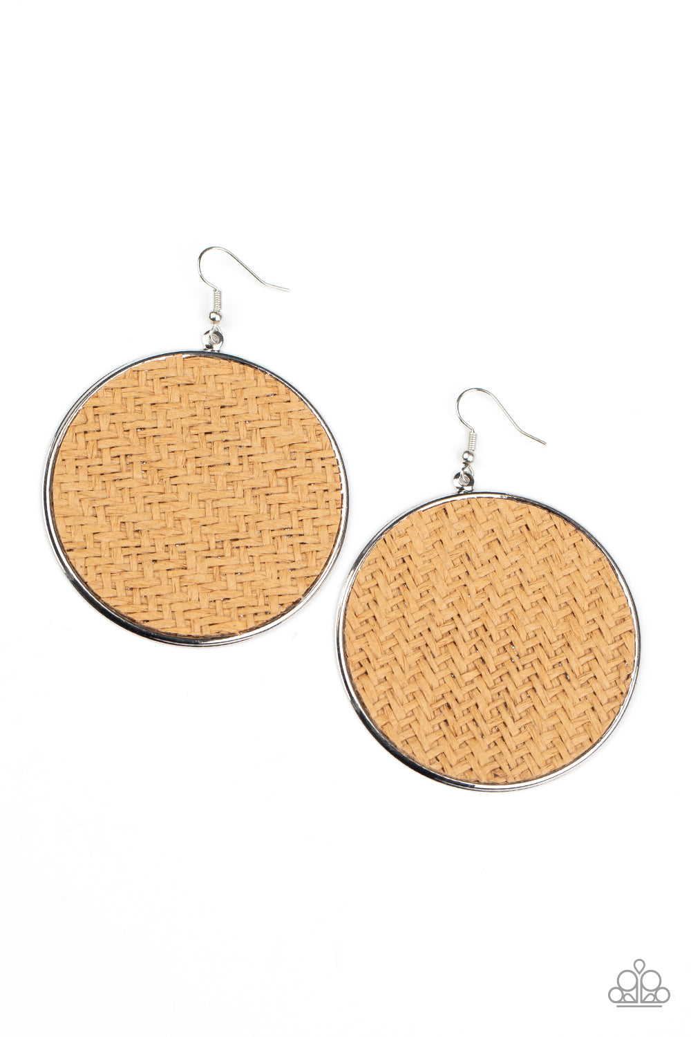 Wonderfully Woven - Brown - Paparazzi Earrings