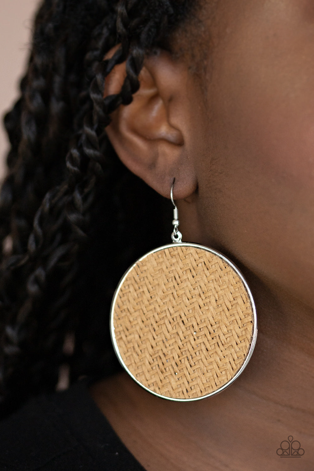 Wonderfully Woven - Brown - Paparazzi Earrings