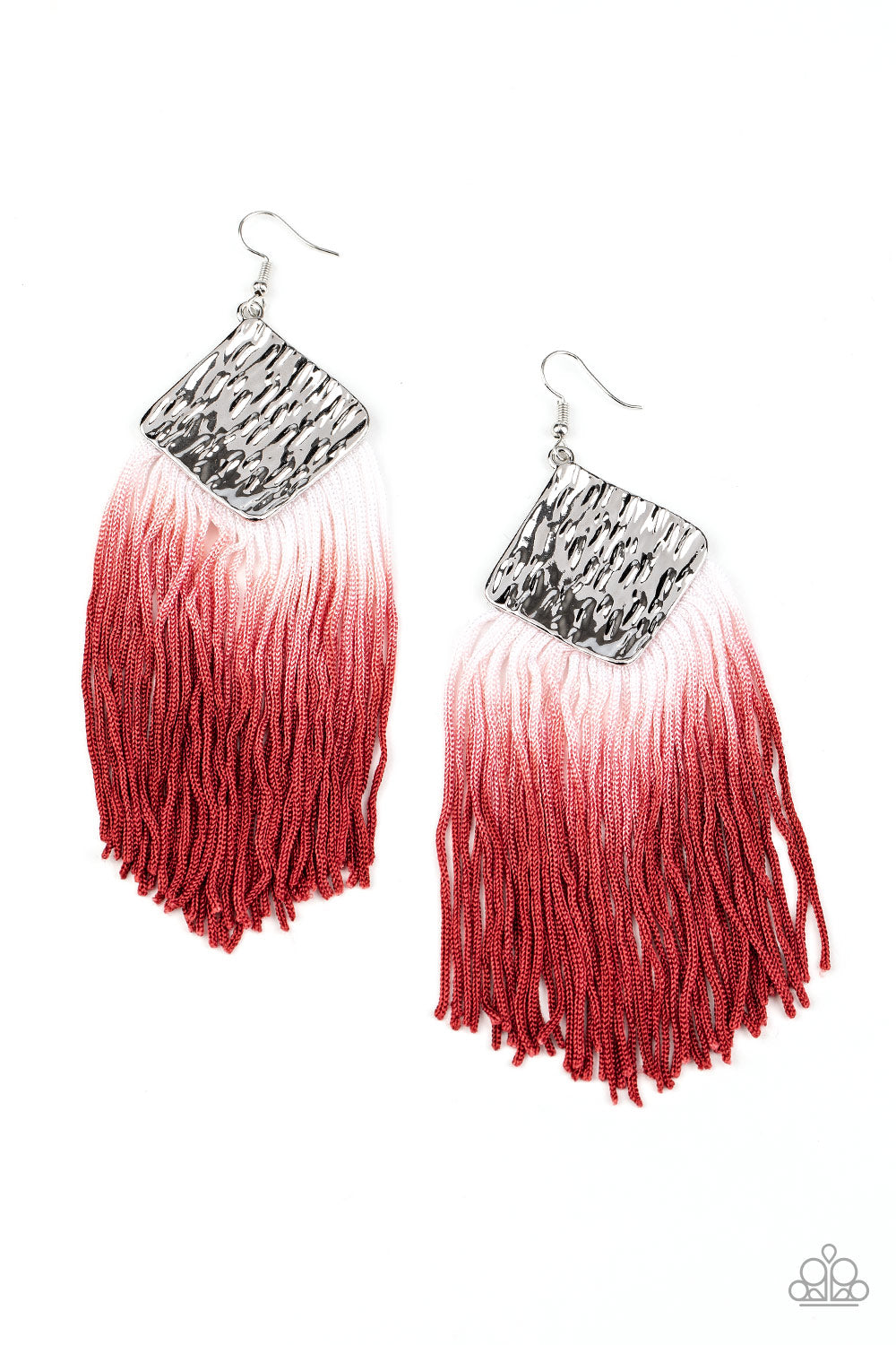 Dip The Scales - Red - Paparazzi Earrings