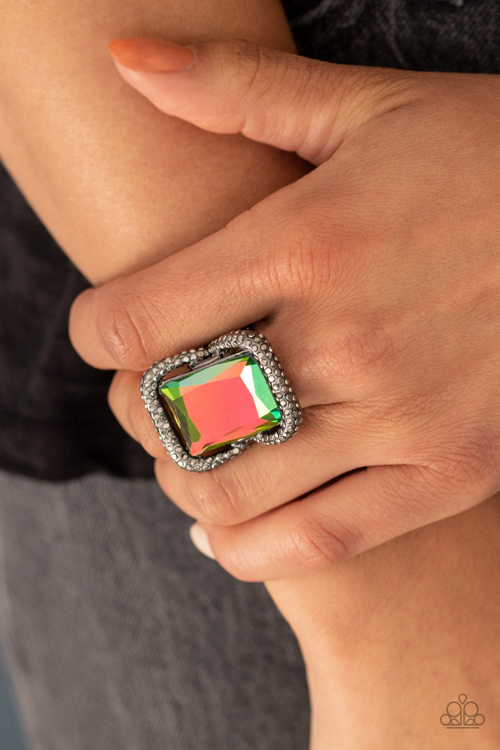 Deluxe Decadence - Multi - Paparazzi Ring