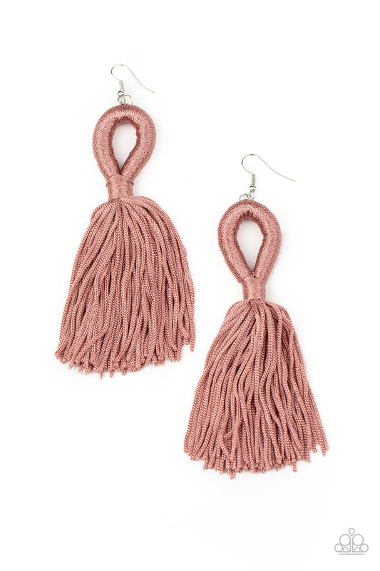 Tassels and Tiaras - Pink - Paparazzi Earrings