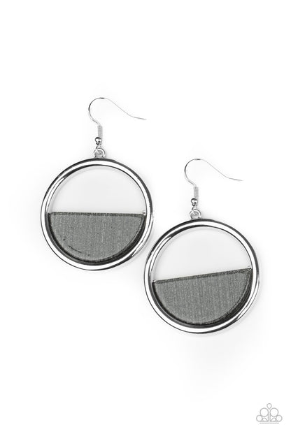 Stuck in Retrograde - Silver - Paparazzi Earrings