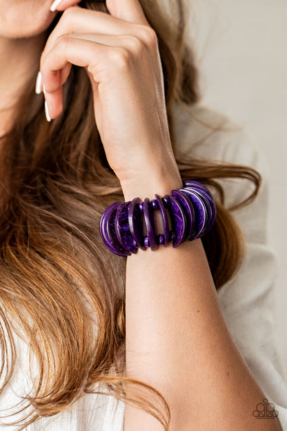 Tropical Tiki Bar - Purple - Paparazzi Bracelet