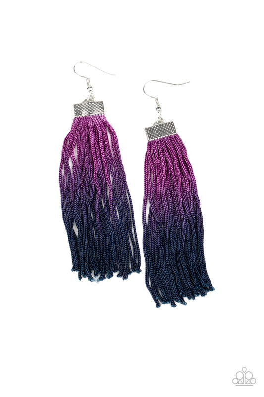 Dual Immersion - Purple - Paparazzi Earrings