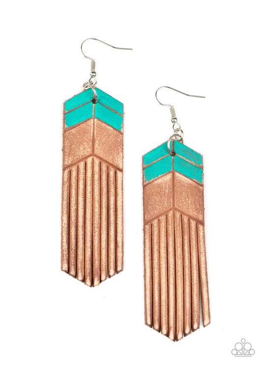 Desert Trails - Blue - Paparazzi Earrings