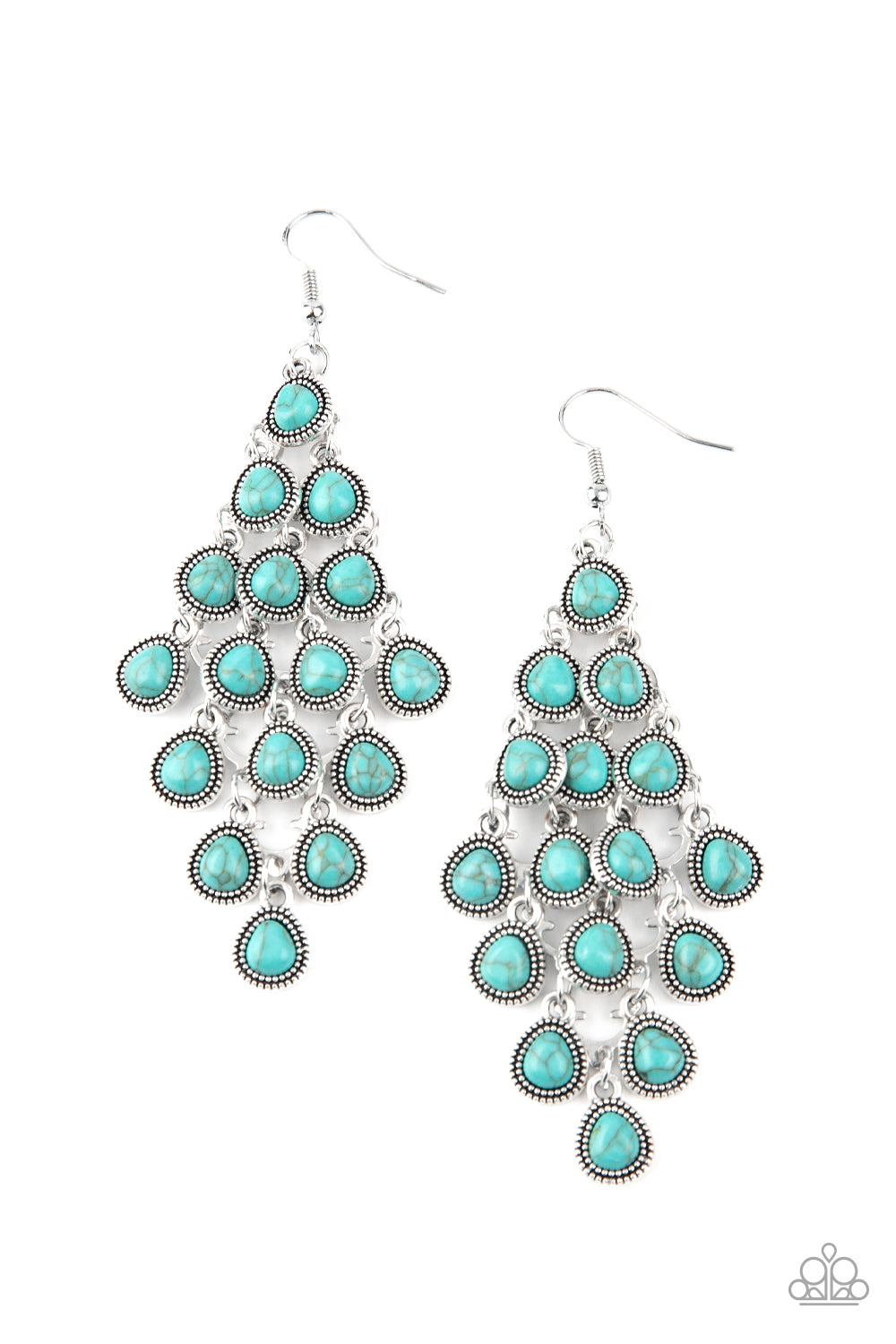 Rural Rainstorms - Blue -Paparazzi Earrings