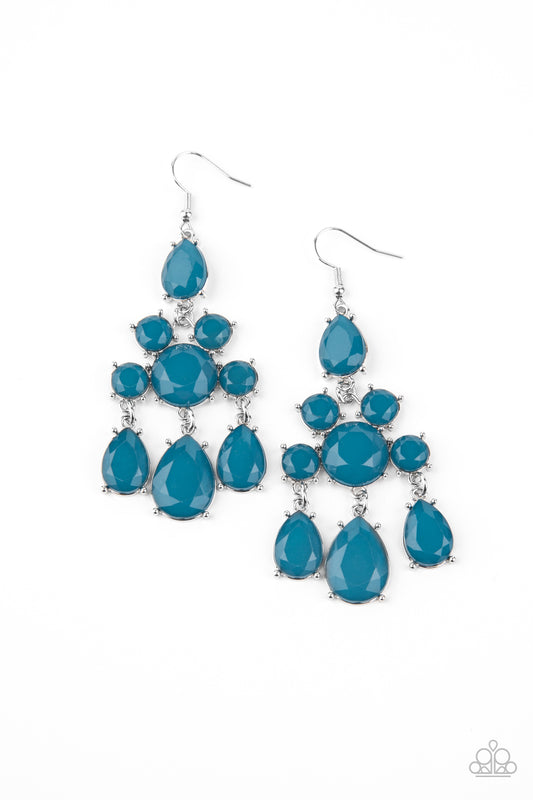 Afterglow Glamour - Blue - Paparazzi Earrings