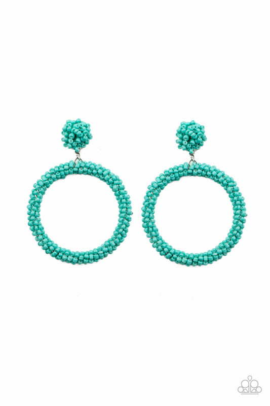 Be All You Can Bead - Blue - Paparazzi Earrings