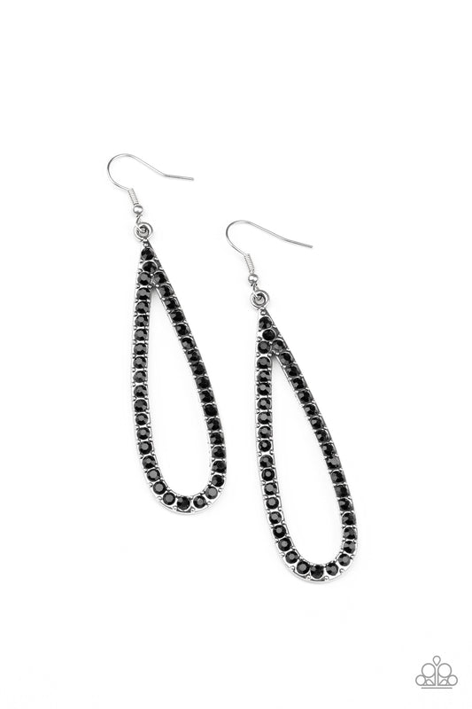 Glitzy Goals - Black - Paparazzi Earrings