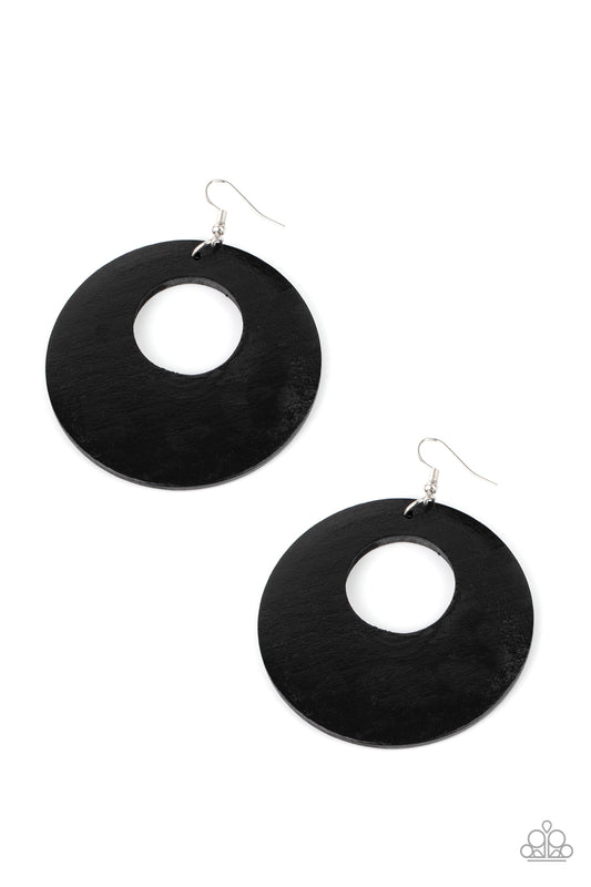 Island Hop - Black - Paparazzi Earrings