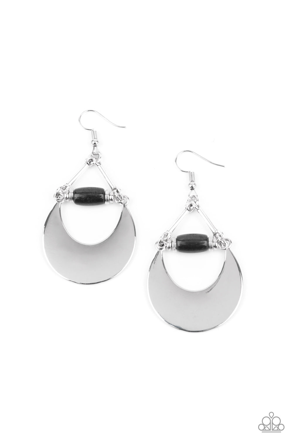 Mystical Moonbeams - Black - Paparazzi Earrings