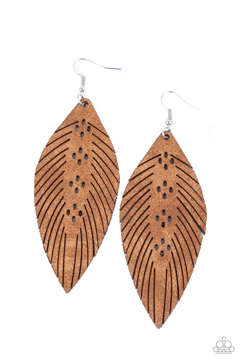 Wherever The Wind Takes Me - Brown Fish Hook Earrings