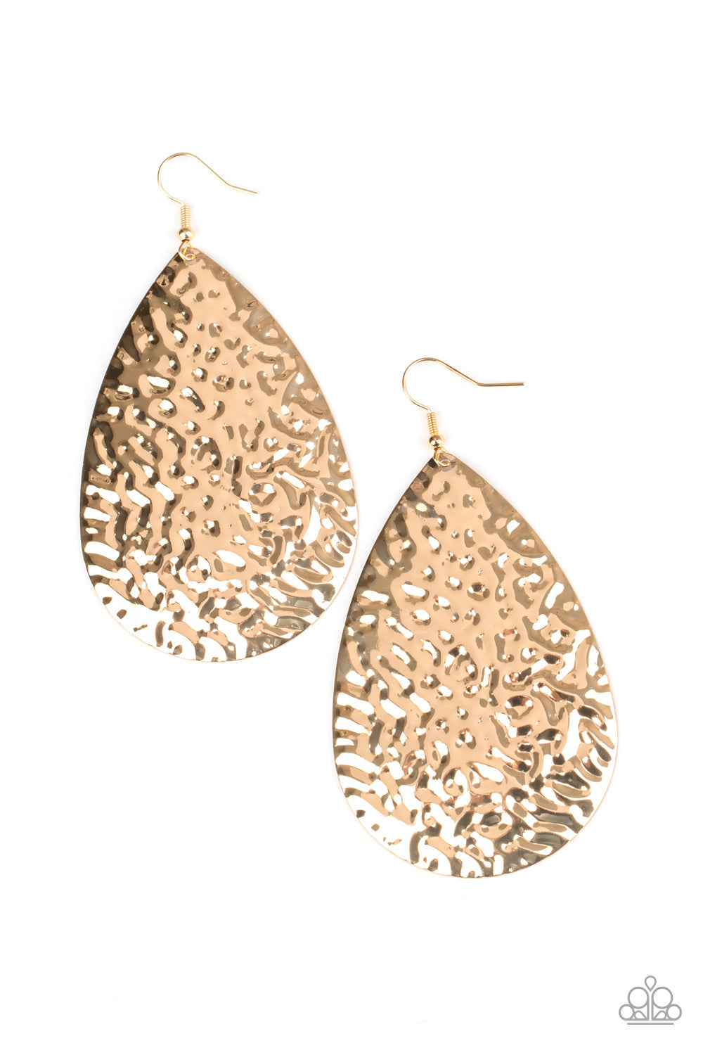 Metallic Mirrors - Gold Fish Hook Earrings