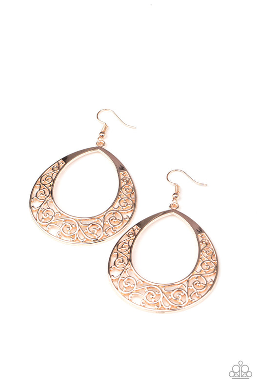 Vineyard Venture - Rose Gold Fish Hook Earrings