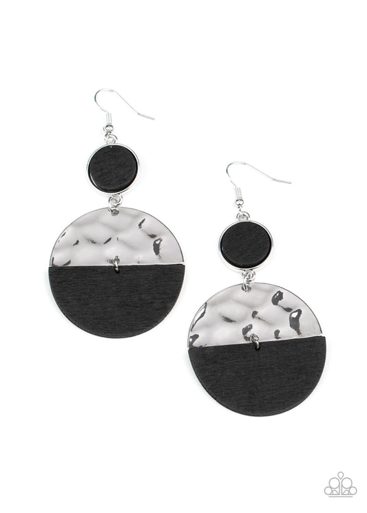 Natural Element - Black - Paparazzi Earrings