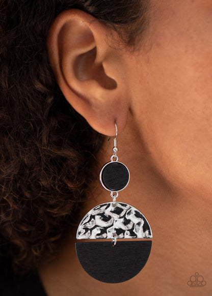 Natural Element - Black - Paparazzi Earrings