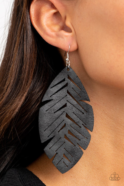 I Want To Fly - Black - Paparazzi Earrings