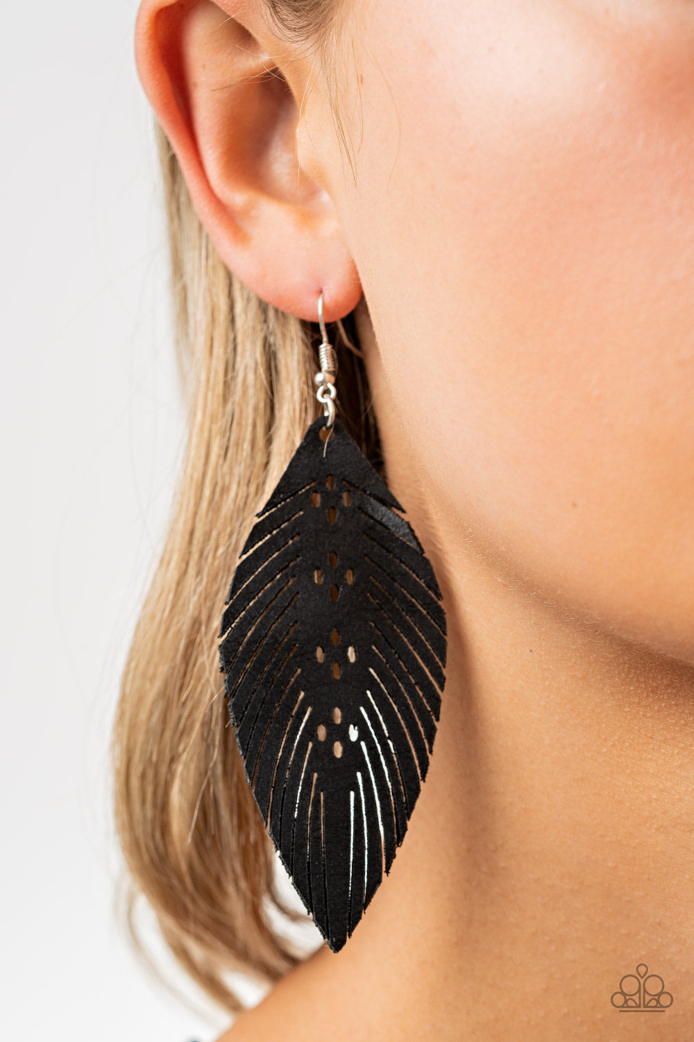 Wherever The Wind Takes Me - Black - Paparazzi Earrings