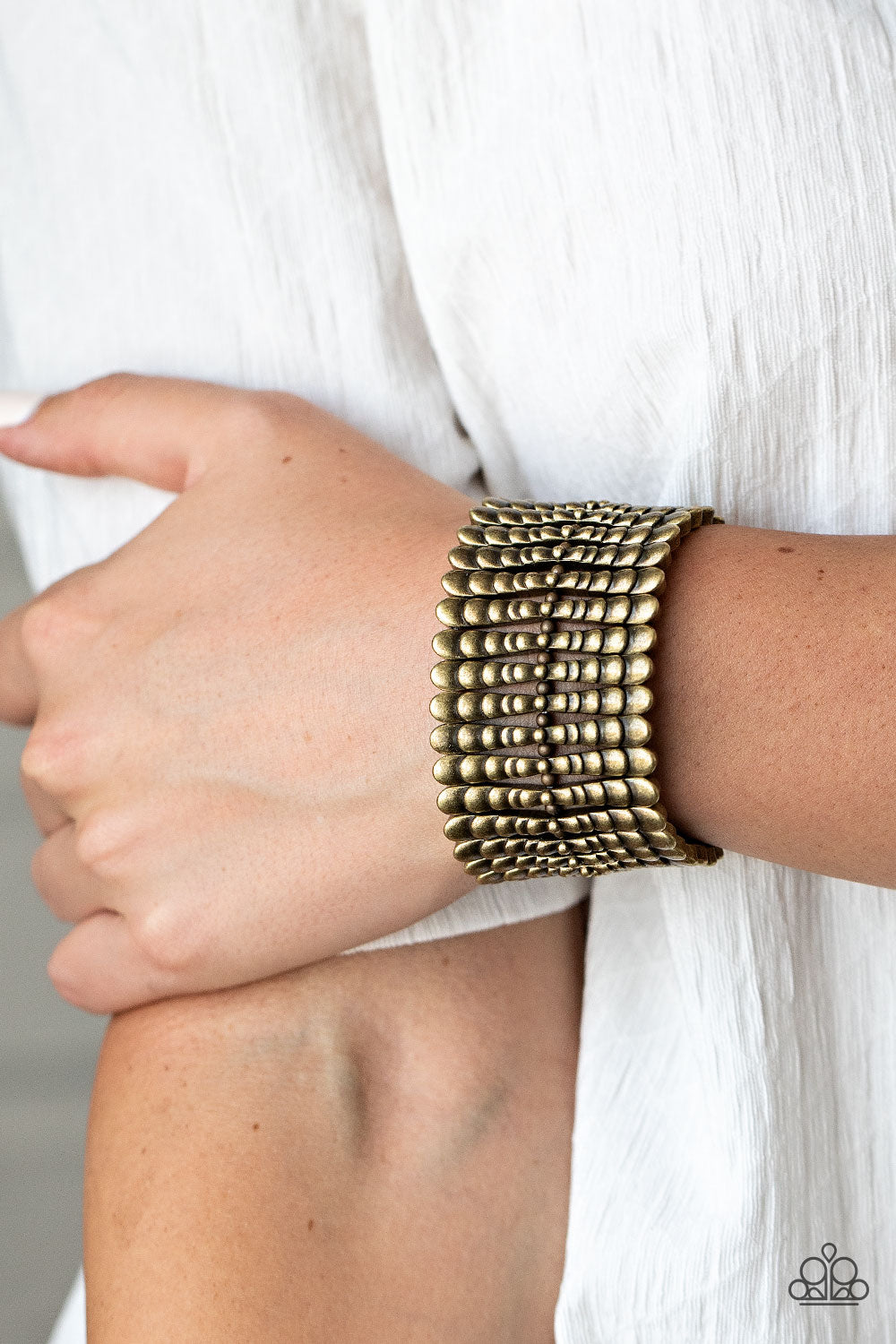 Level The Field - Brass Stretch Bracelet