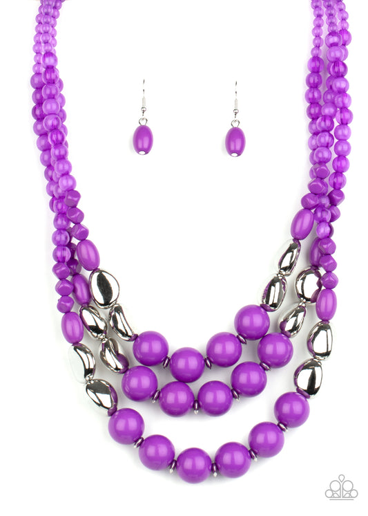 Flamingo Flamboyance - Purple Paparazzi Necklace