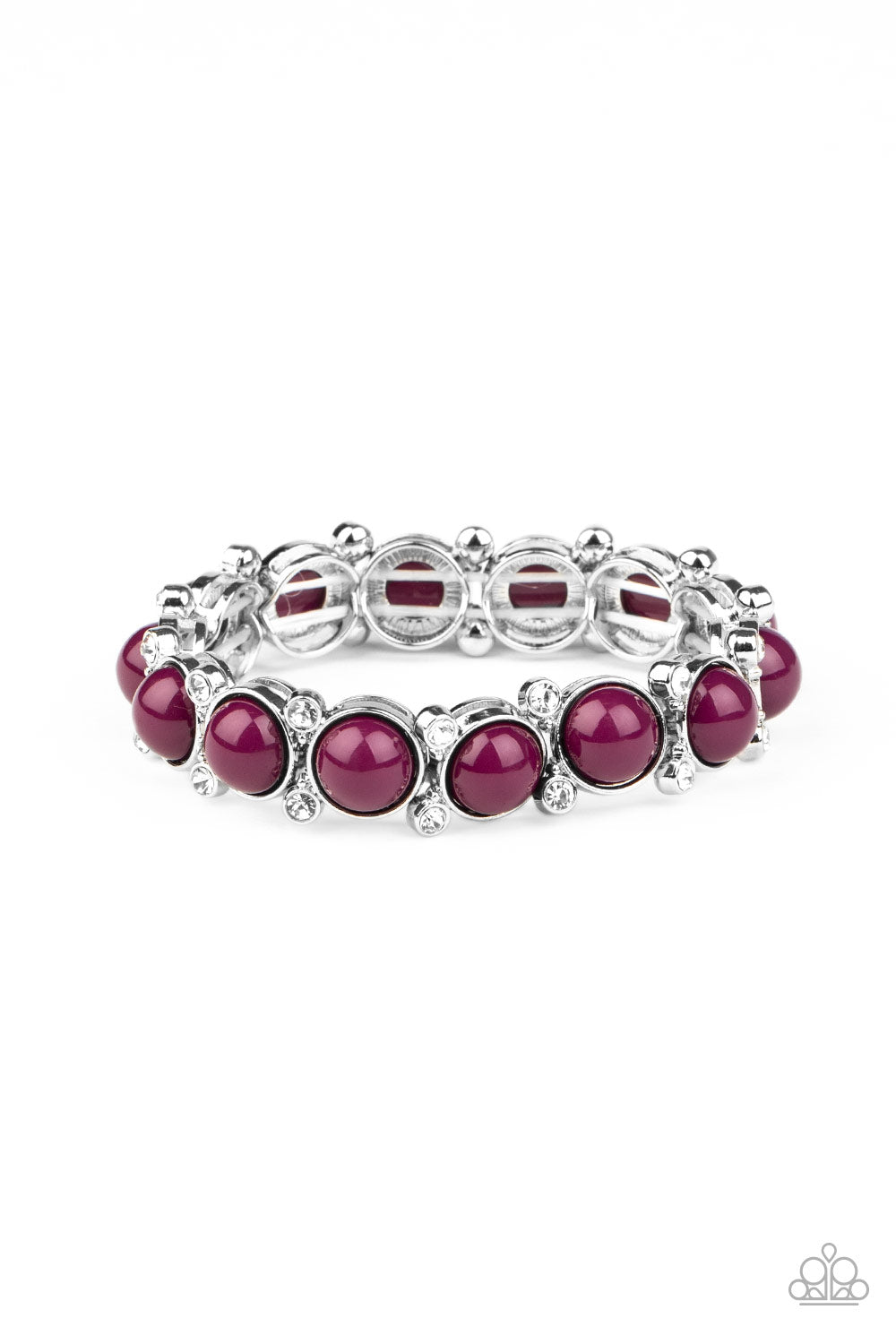 Flamboyantly Fruity - Purple Stretch Bracelet