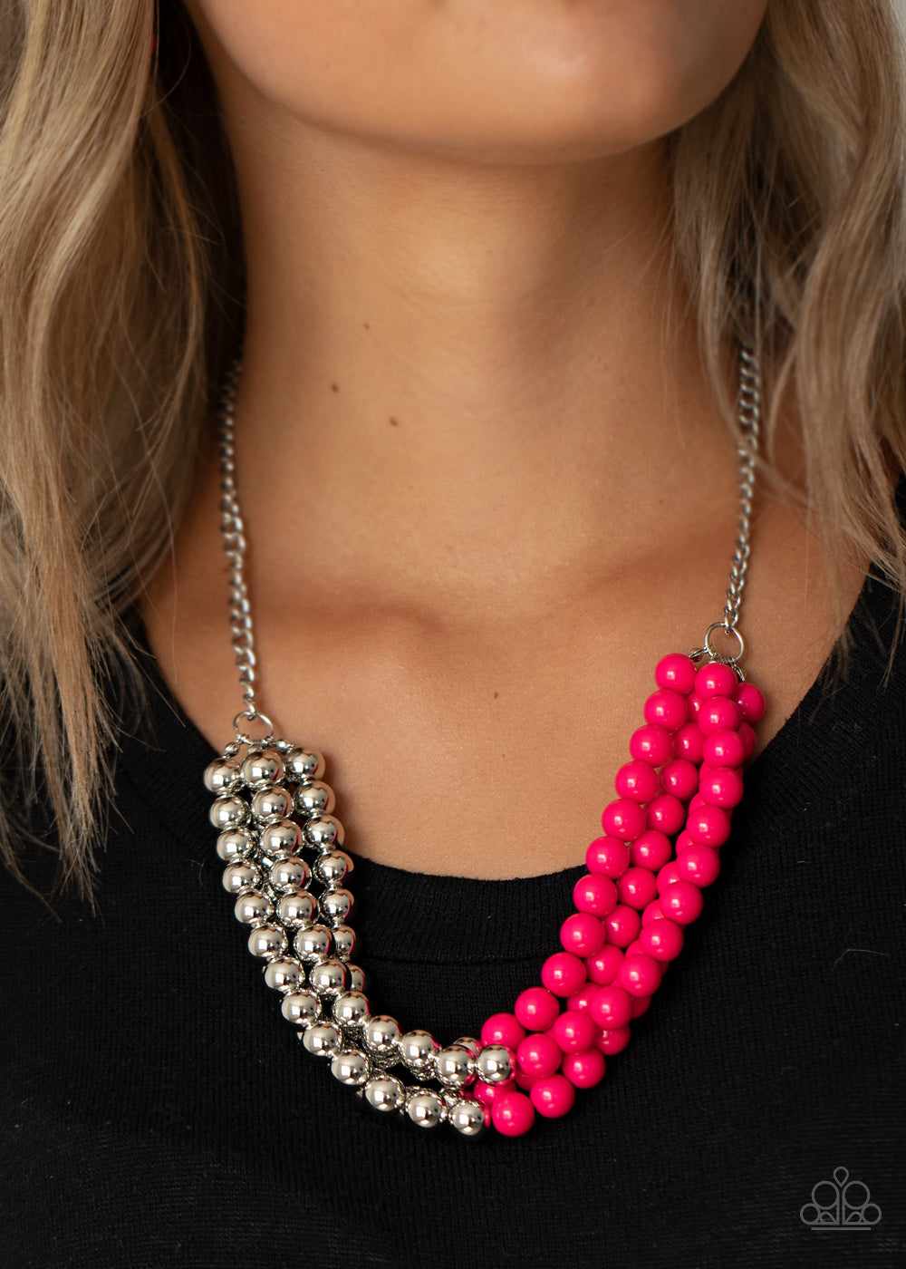 Layer After Layer Pink - Paparazzi Necklace