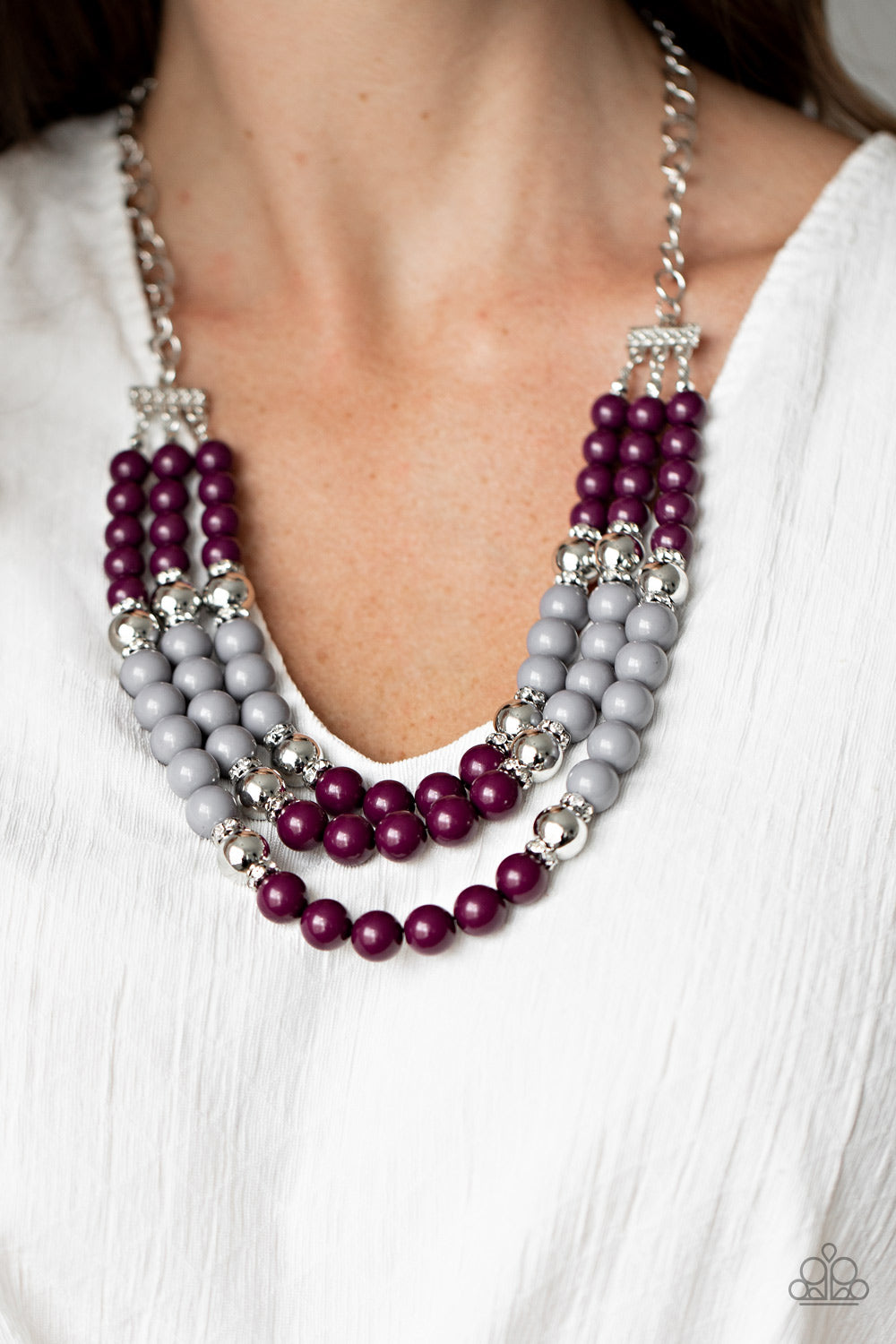 Bead Your Own Drum - Purple - Paparazzi Necklace