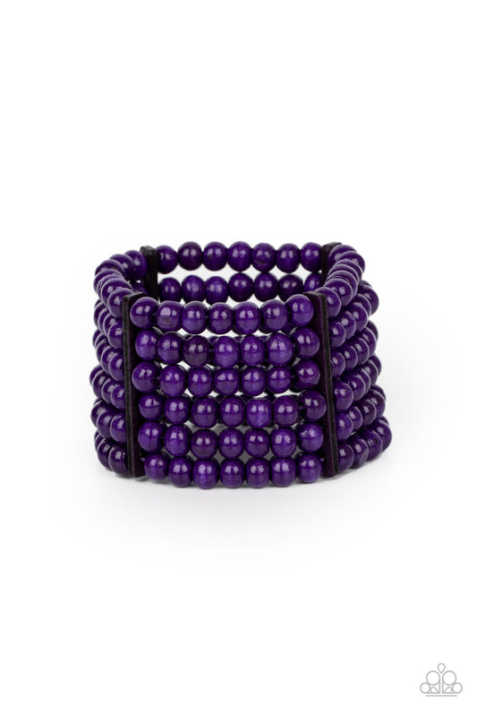 Tanning in Tanzania - Purple Wood Bracelet