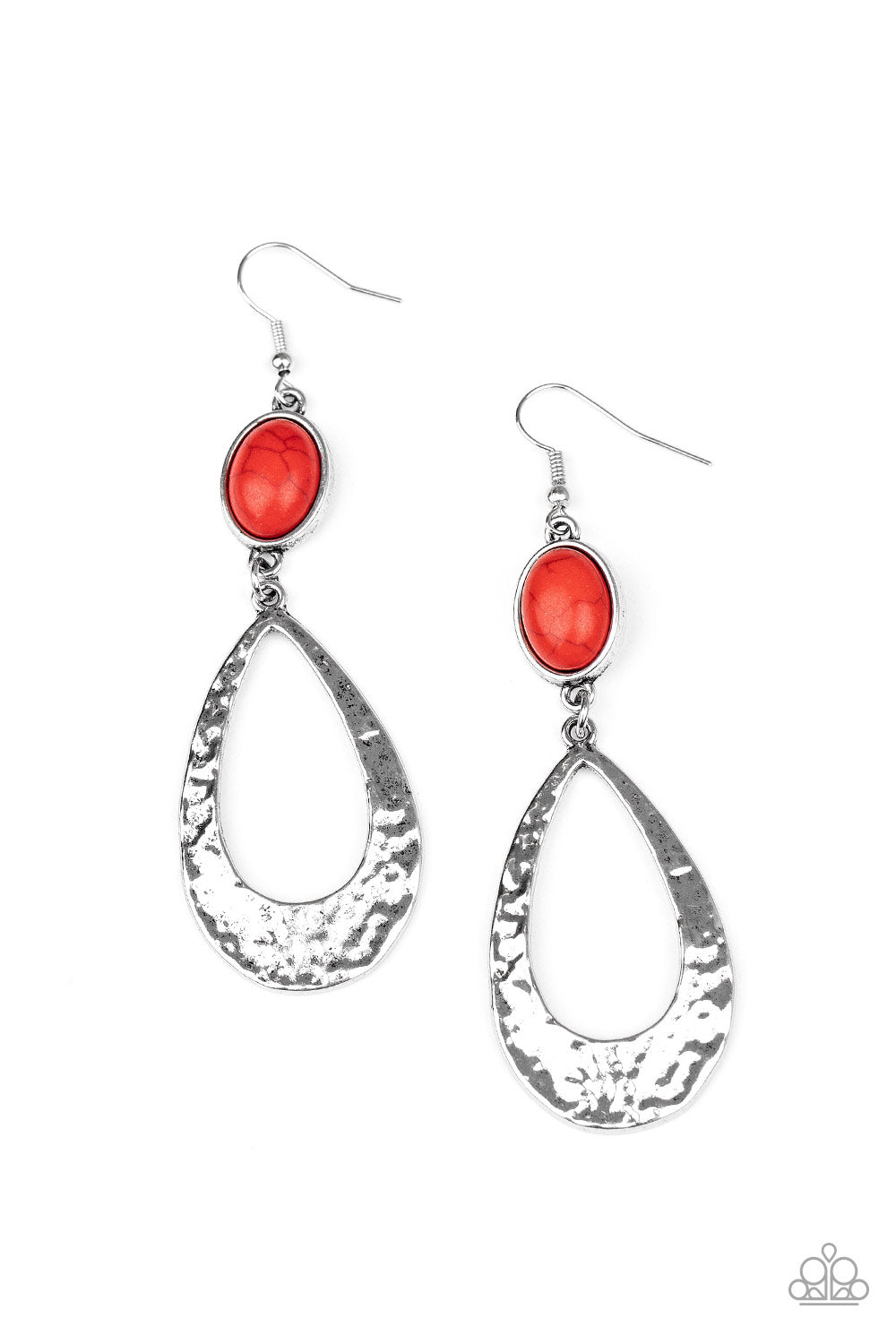 Badlands Baby - Red - Paparazzi Earrings