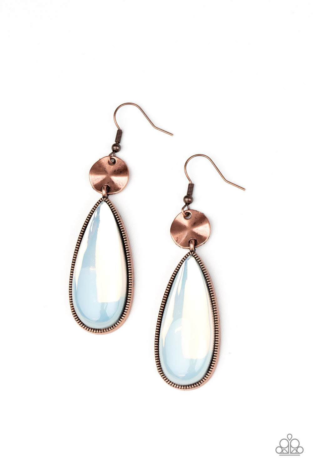 Jaw-Dropping Drama - Copper - Paparazzi Earrings