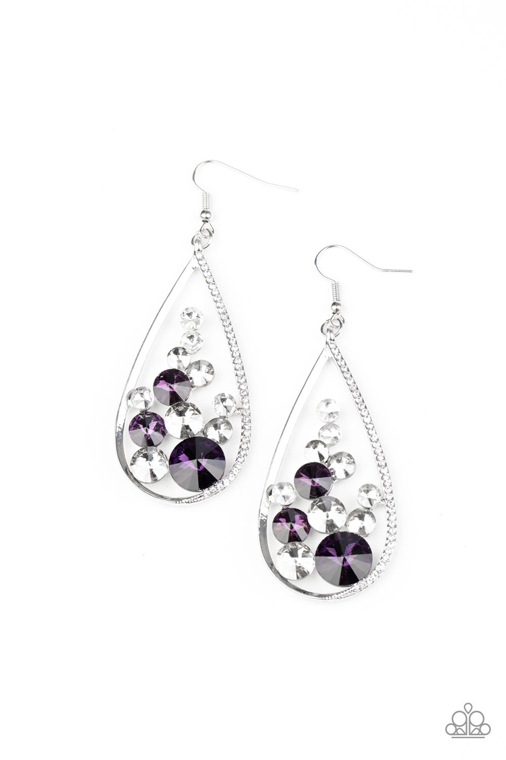 Tempest Twinkle - Purple Fish Hook Earrings