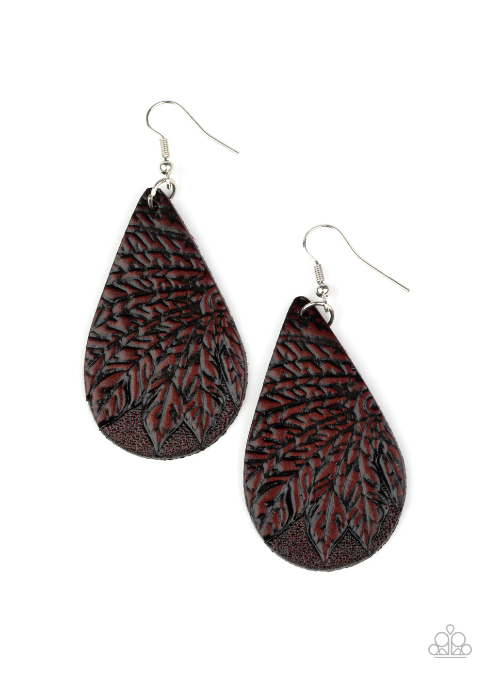 Everyone Remain PALM! - Brown - Paparazzi Earrings