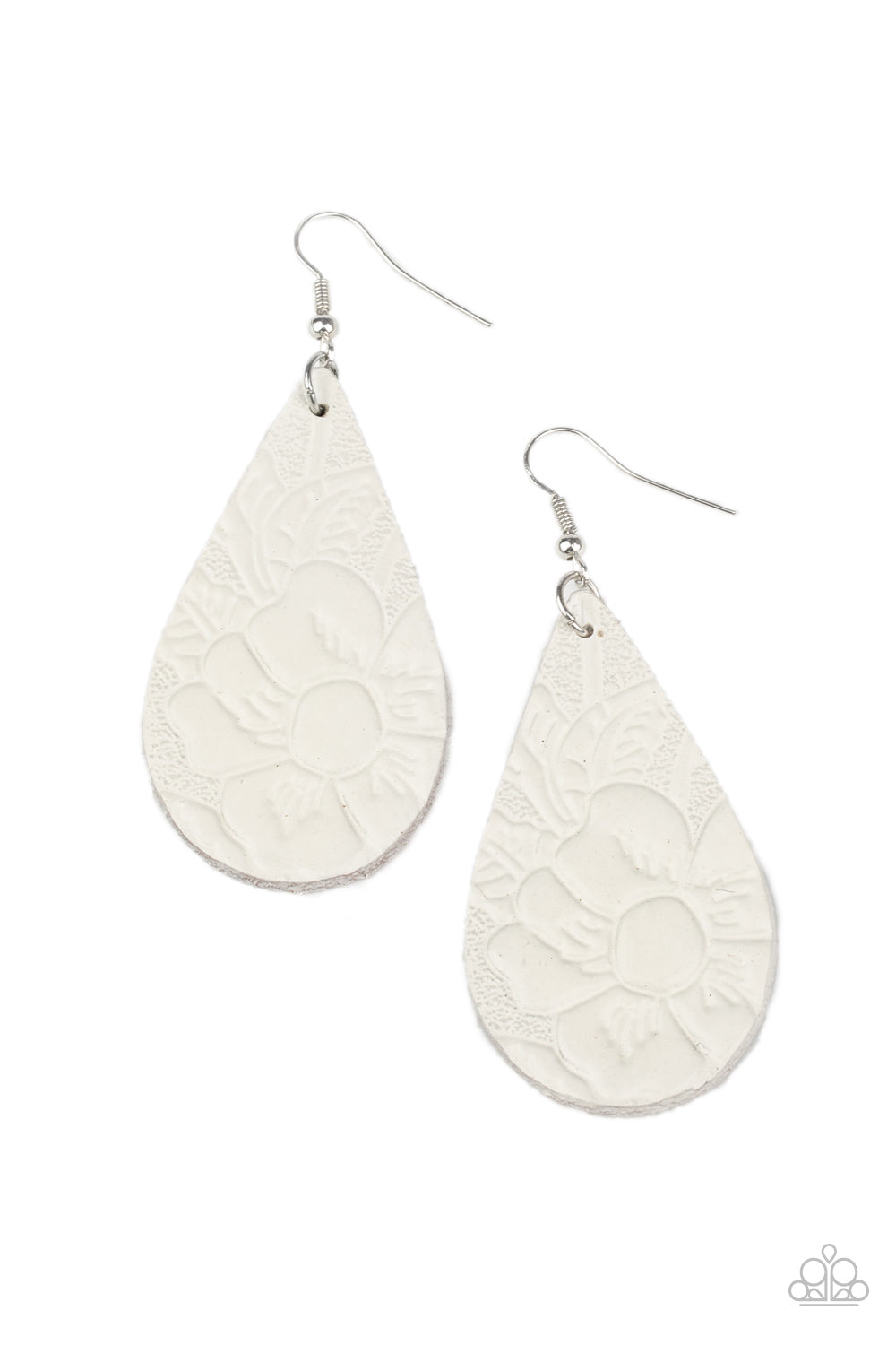 Beach Garden - White - Paparazzi Earrings