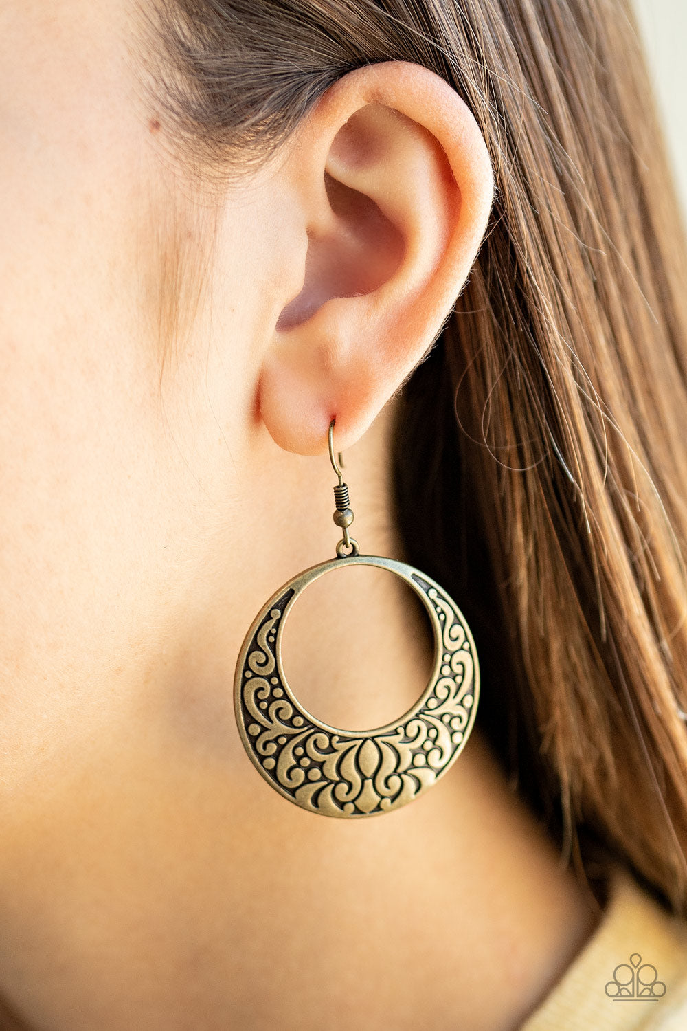 Secret Groves - Brass - Paparazzi Earrings