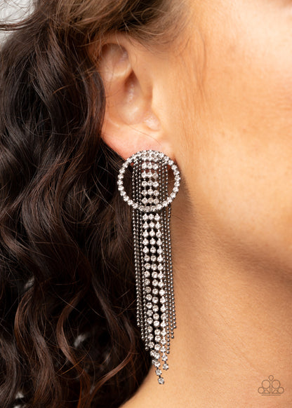 Dazzle by Default - Black - Paparazzi Earrings