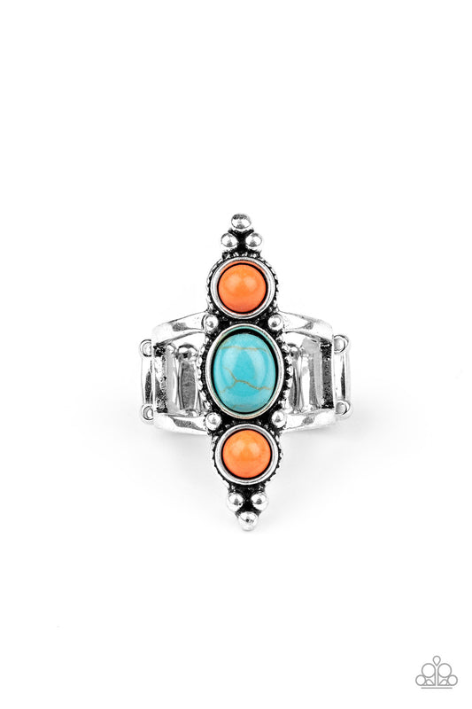 Sahara Sage - Orange - Paparazzi Ring