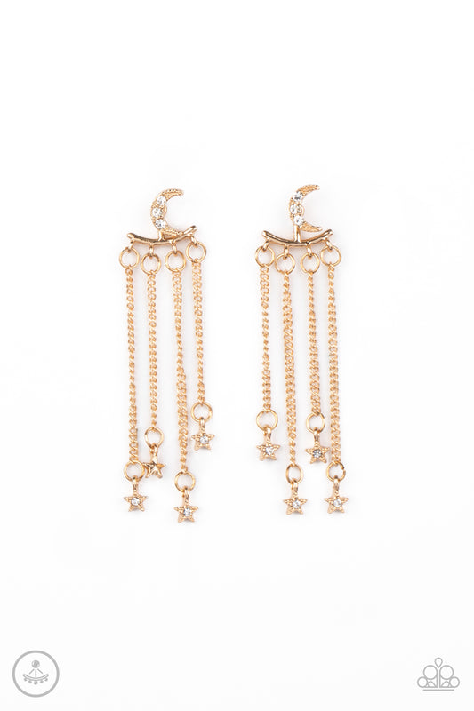 Cosmic Goddess - Gold - Paparazzi Earrings